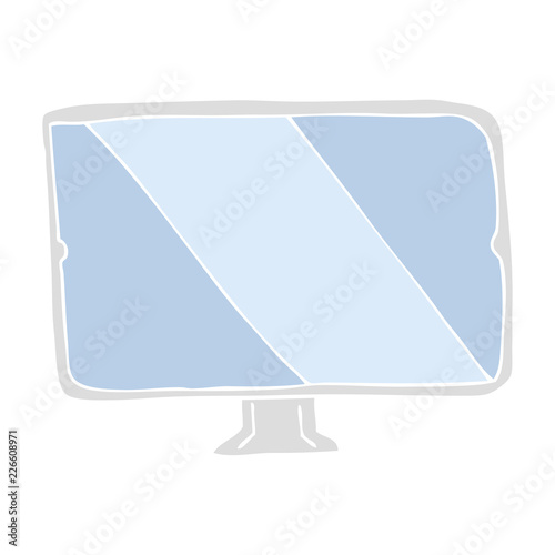 flat color illustration of a cartoon screen