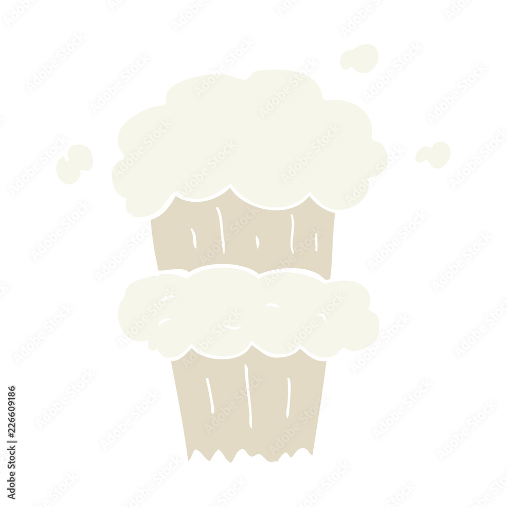 flat color illustration of a cartoon smoke explosion flat color illustration of a cartoon smoke explosion