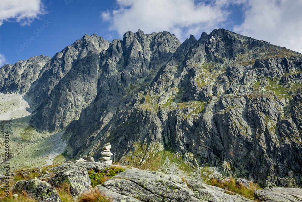 Rocky mountain ridge in High Tatras