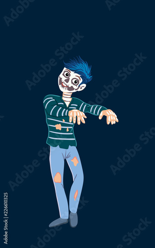 Cartoon zombie boy