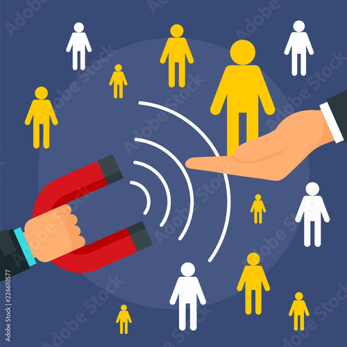 Client support concept background. Flat illustration of client support vector concept background for web design