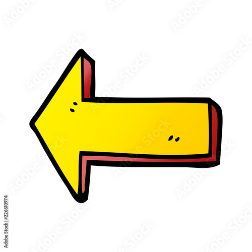 cartoon doodle directing arrow