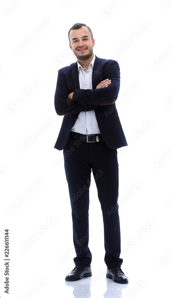 in full growth .portrait of successful business man. in full growth .portrait of successful business man.