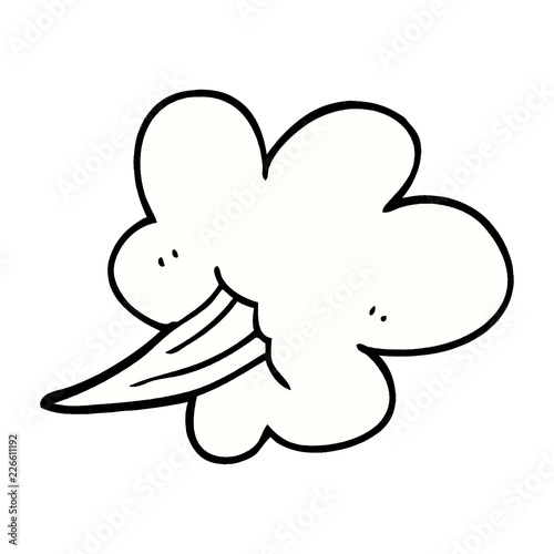 cartoon doodle gust of air