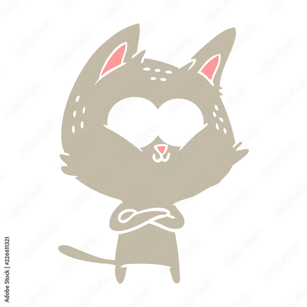 flat color style cartoon cat flat color style cartoon cat