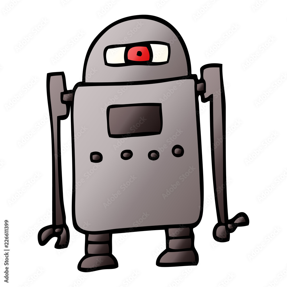 Fototapeta premium cartoon doodle robot