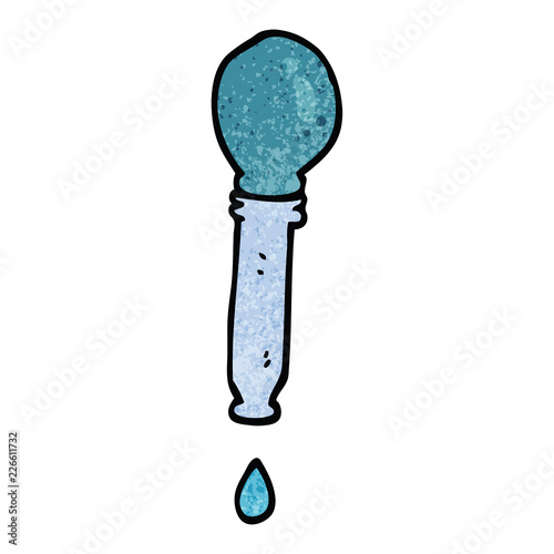 cartoon doodle dripping pipette