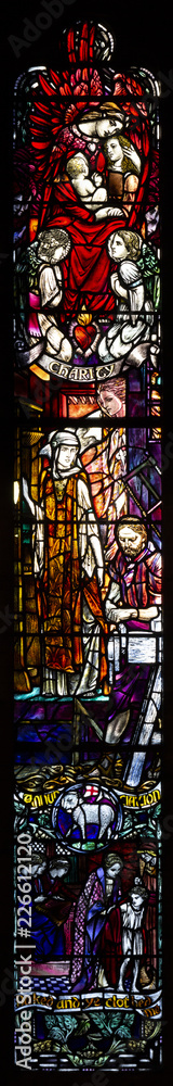 Obraz premium Stained Glass Window Charity