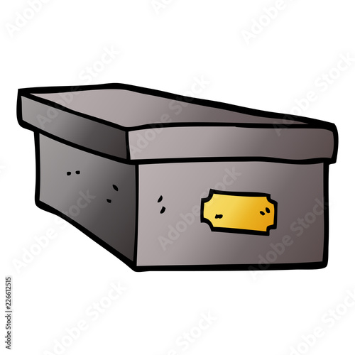 cartoon doodle office filing box