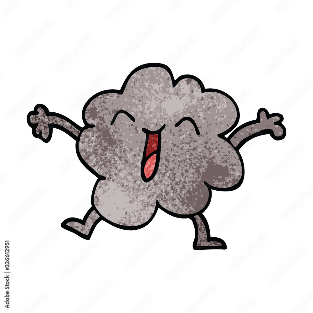 cartoon doodle happy grey cloud cartoon doodle happy grey cloud