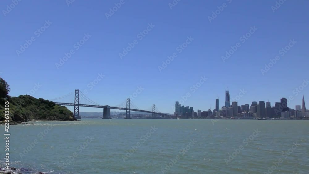 The Bay Bridge as seen from Treasure Island, San Francisco, California, USA The Bay Bridge as seen from Treasure Island, San Francisco, California, USA