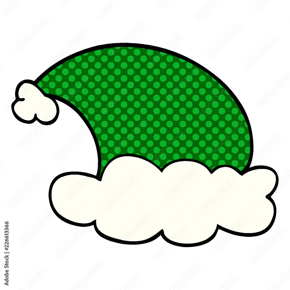 cartoon doodle christmas hats