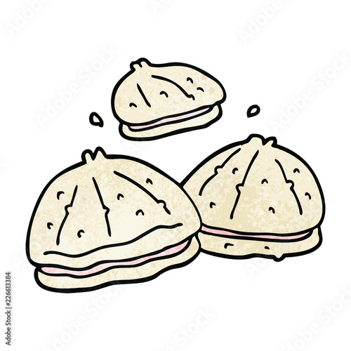cartoon doodle fresh oysters