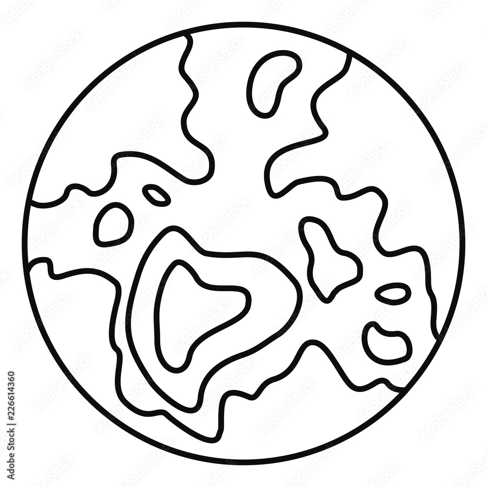 Pluto planet icon. Outline illustration of pluto planet vector icon for web design isolated on white background Pluto planet icon. Outline illustration of pluto planet vector icon for web design isolated on white background