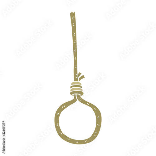 flat color illustration of a cartoon noose