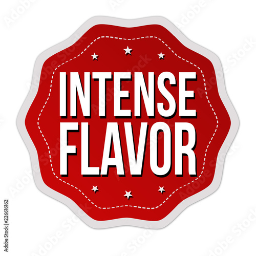 Intense flavor label or sticker