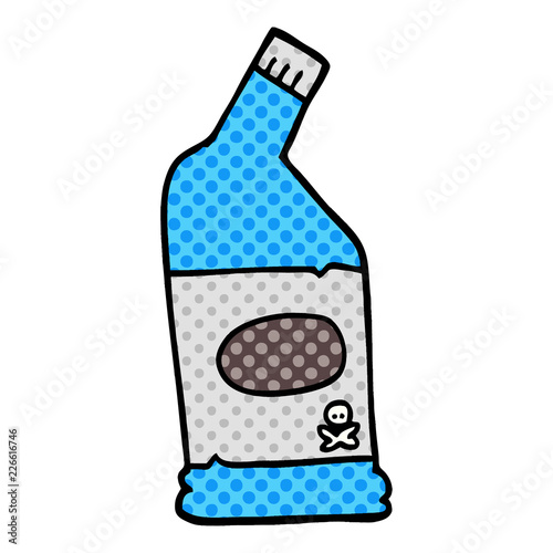 cartoon doodle bleach cleaner