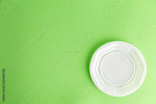 plastic dish on colorful background