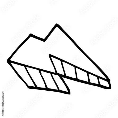 line drawing cartoon lightening bolt