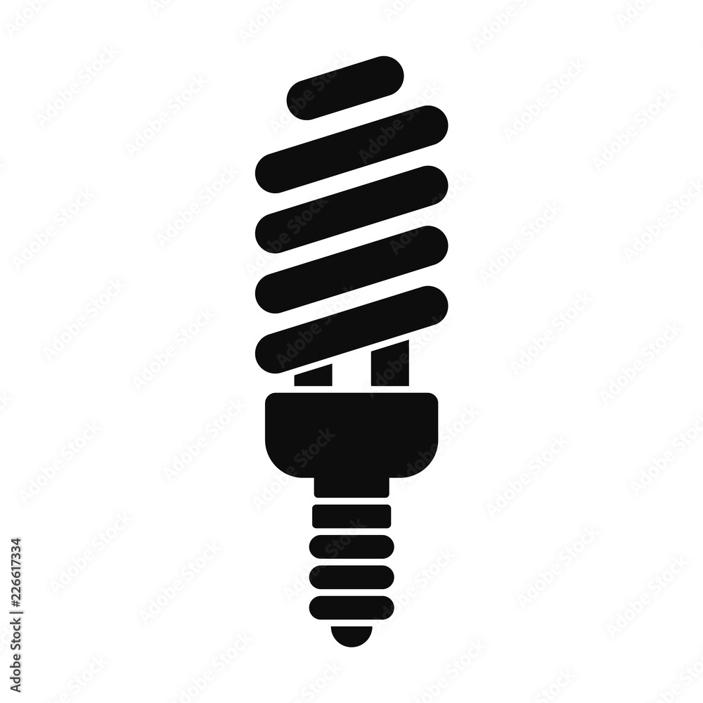 Energy save bulb icon. Simple illustration of energy save bulb vector icon for web design isolated on white background Energy save bulb icon. Simple illustration of energy save bulb vector icon for web design isolated on white background