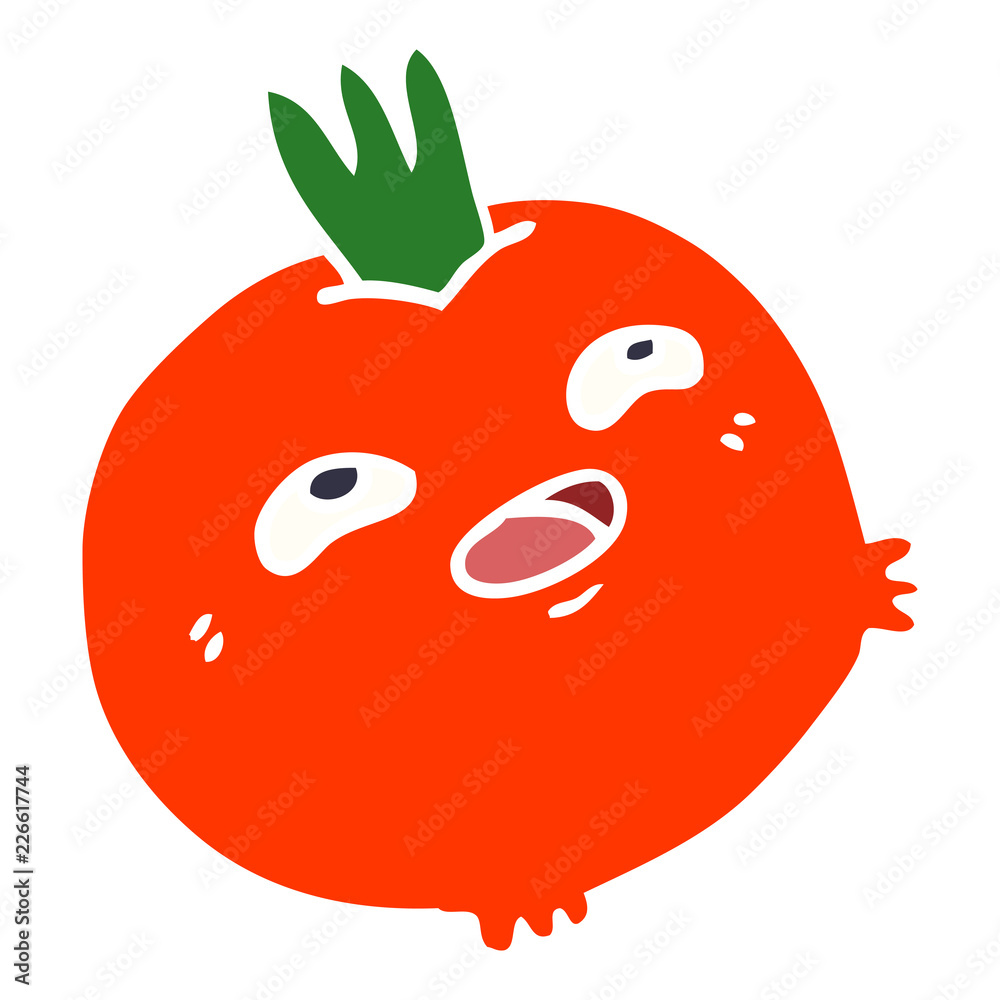 Obraz premium cartoon doodle happy root vegetable