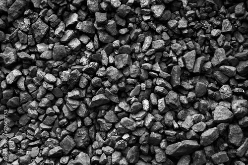 Coal of mine deposit black mineral background