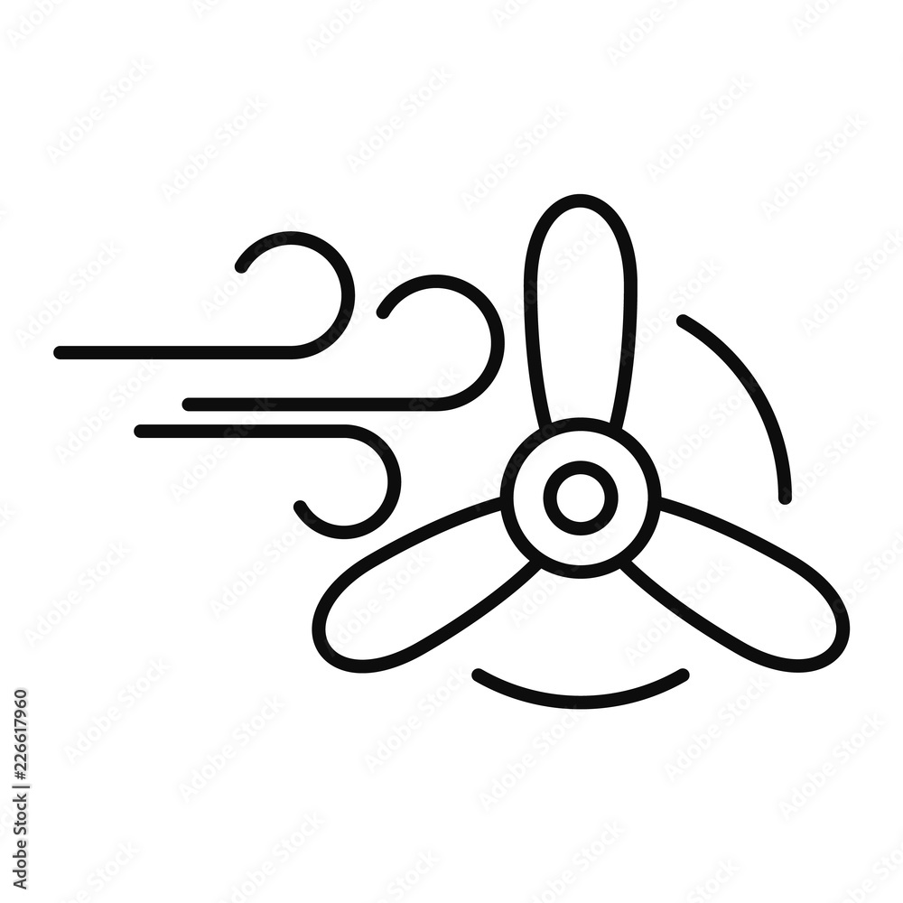 Wind eco energy icon. Outline illustration of wind eco energy vector icon for web design isolated on white background Wind eco energy icon. Outline illustration of wind eco energy vector icon for web design isolated on white background