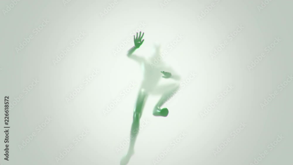 Abstract background with animation of crawl human behind the glass surface. Animation of seamless loop. Abstract background with animation of crawl human behind the glass surface. Animation of seamless loop.
