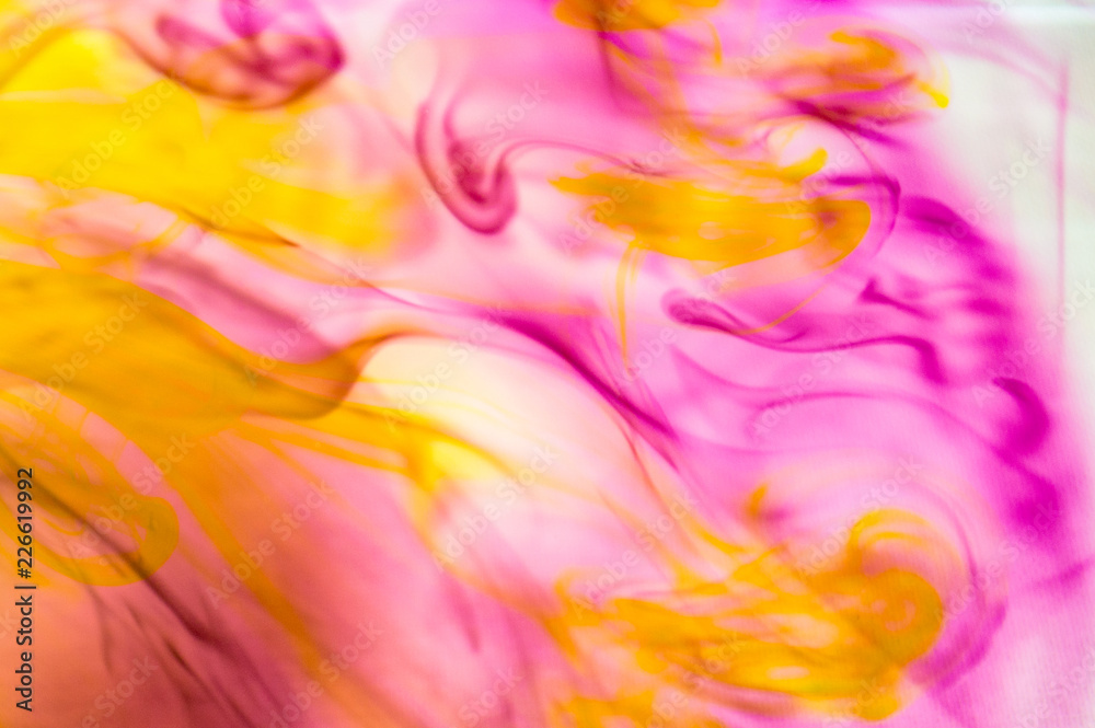 Abstract Colored Liquid Smoke in Water