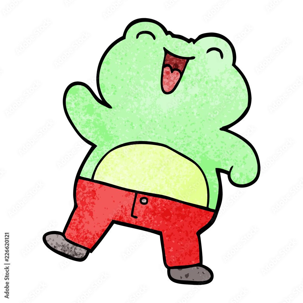 Obraz premium cartoon doodle frog