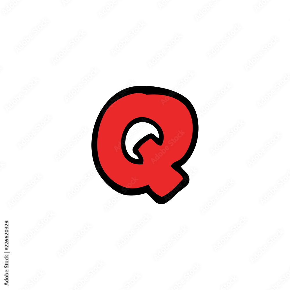 cartoon doodle letter q cartoon doodle letter q