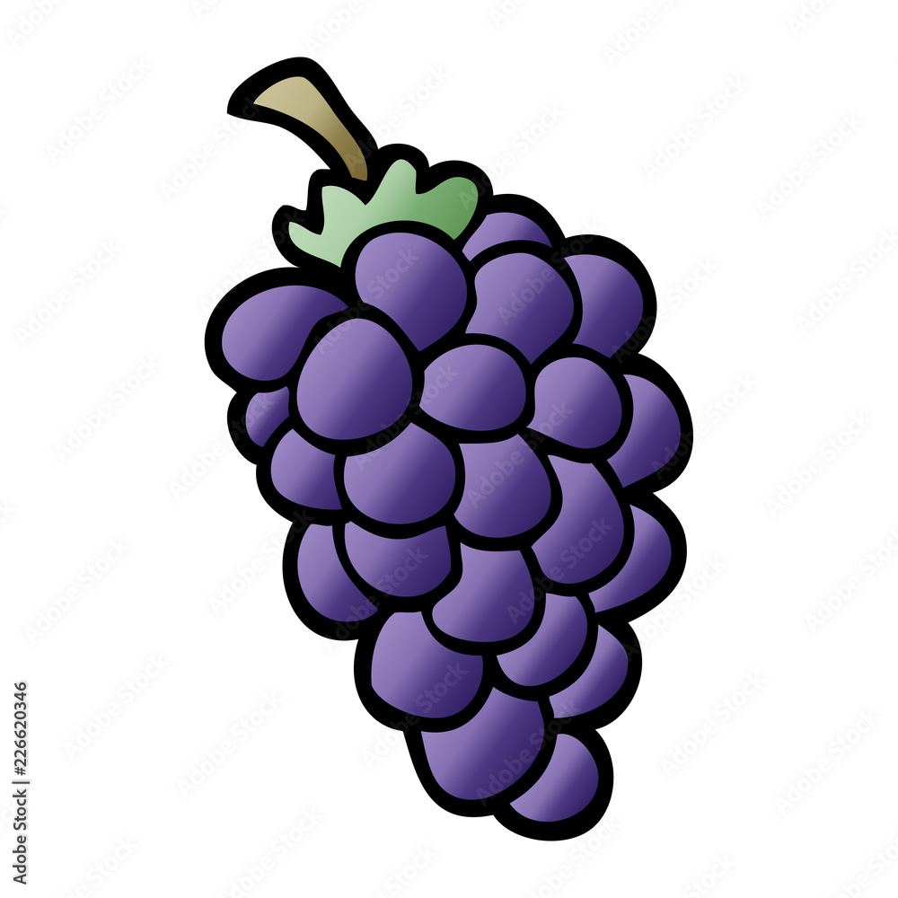 cartoon doodle bunch of grapes Stock Vector Adobe Stock