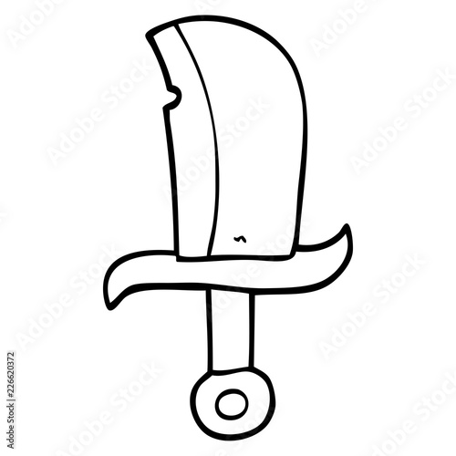 line drawing cartoon dagger