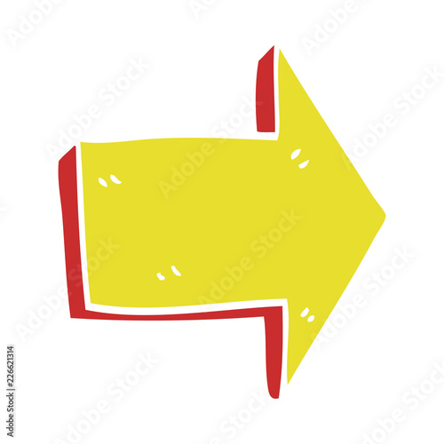cartoon doodle directing arrow