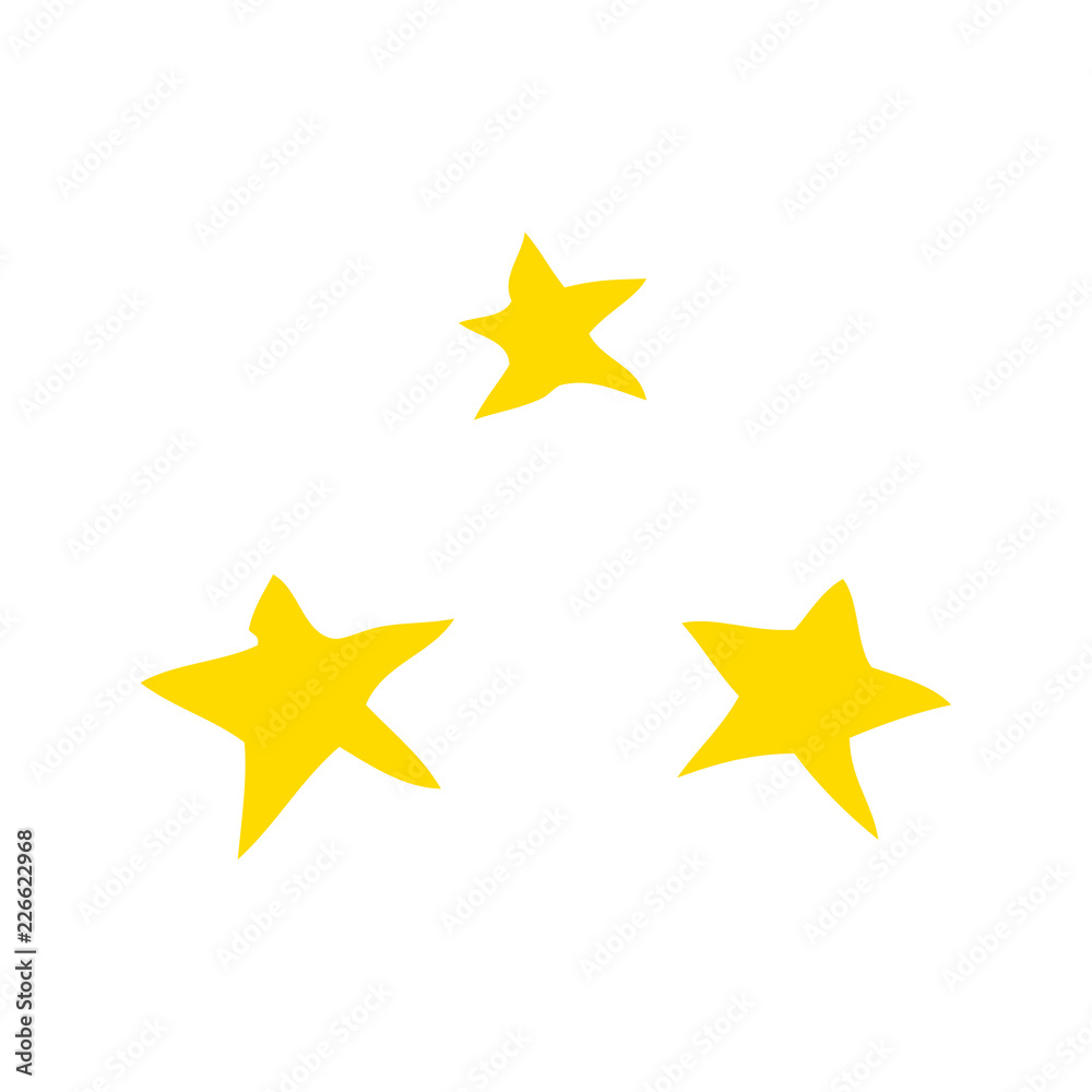 flat color style cartoon stars