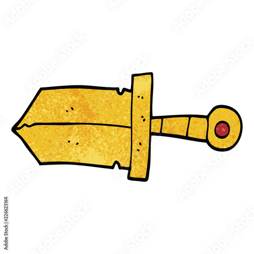 cartoon doodle dagger