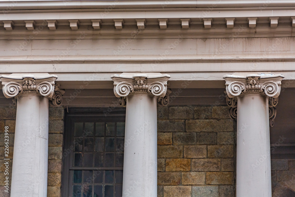 Three Ionic Columns