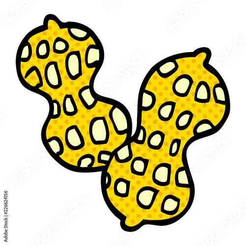 cartoon doodle peanut