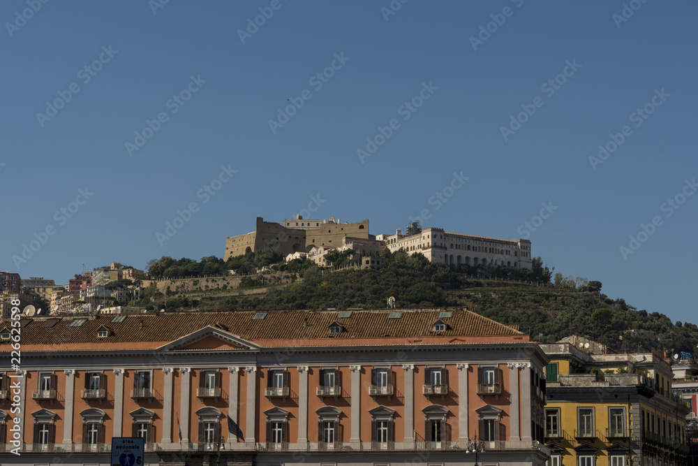 Hilltop biuldings Naples Italy