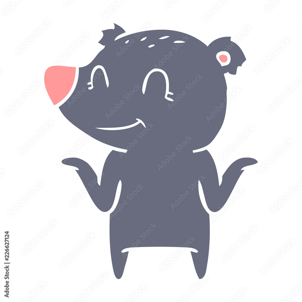 Obraz premium smiling bear shrugging shoulders