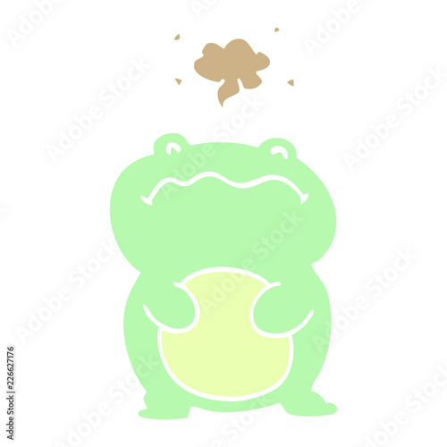 cartoon doodle frog