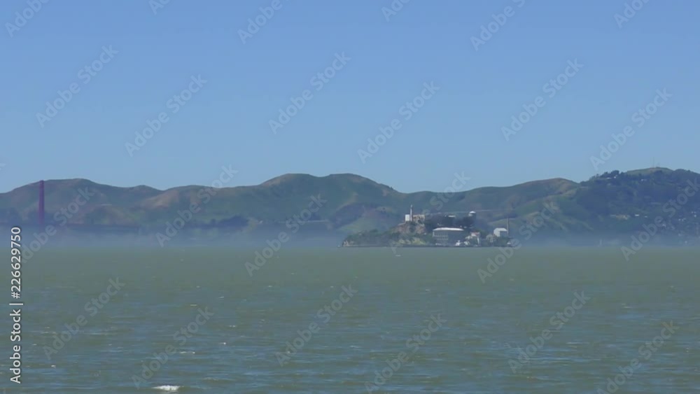 Alcatraz Island as seen from Treasure Island in San Francisco, California, USA. Alcatraz Island as seen from Treasure Island in San Francisco, California, USA.