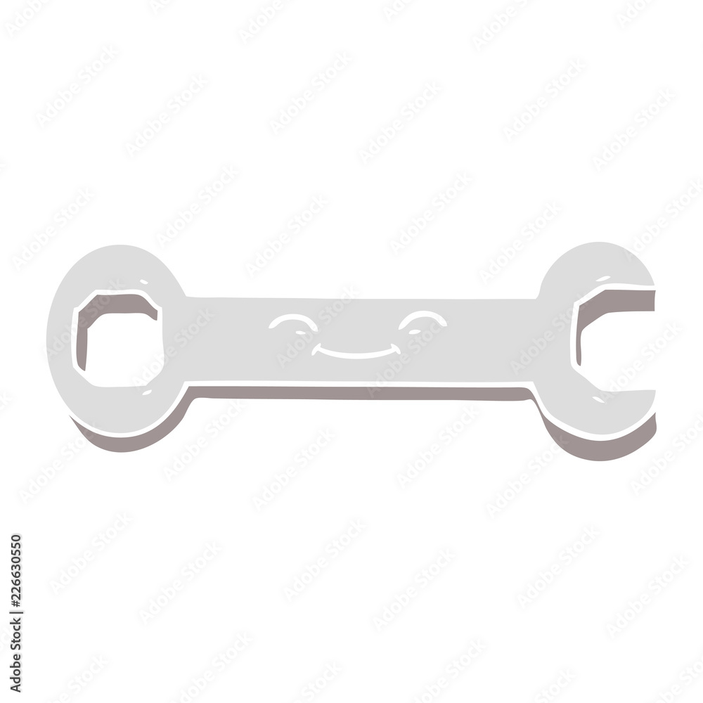 flat color style cartoon spanner flat color style cartoon spanner