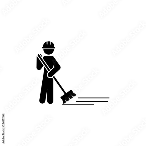 cleaning, floor worker icon. Element of construction worker for mobile concept and web apps. Detailed cleaning, floor icon can be used for web and mobile