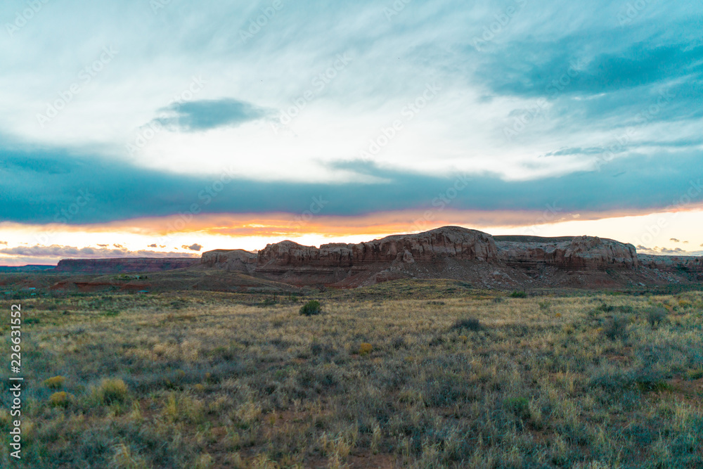 Sunset in desert Utah
