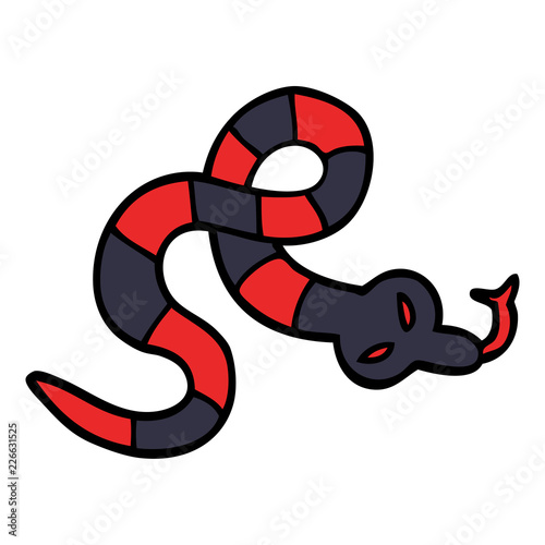 cartoon doodle poisonous snake