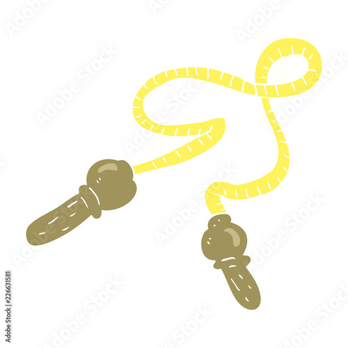 flat color illustration of a cartoon skipping rope