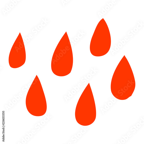 cartoon doodle blood droplets