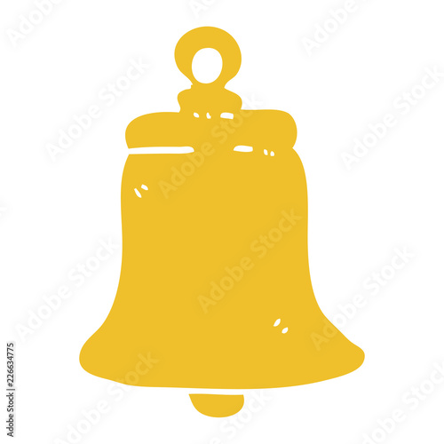 cartoon doodle ringing bell