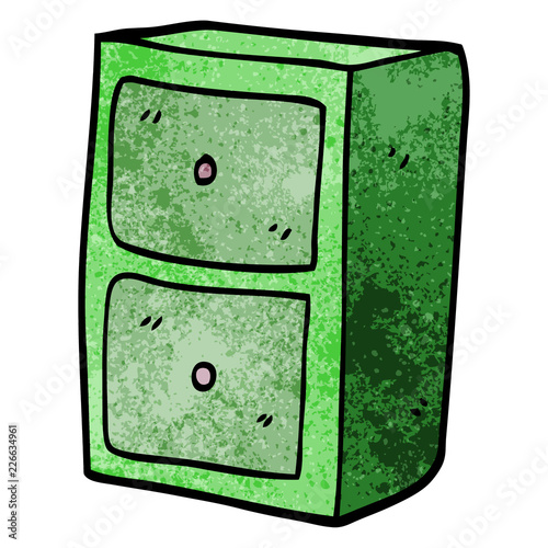cartoon doodle filing cabinet